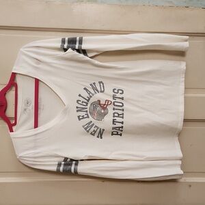 47 Brand Patriots Cream V-Neck Shirt